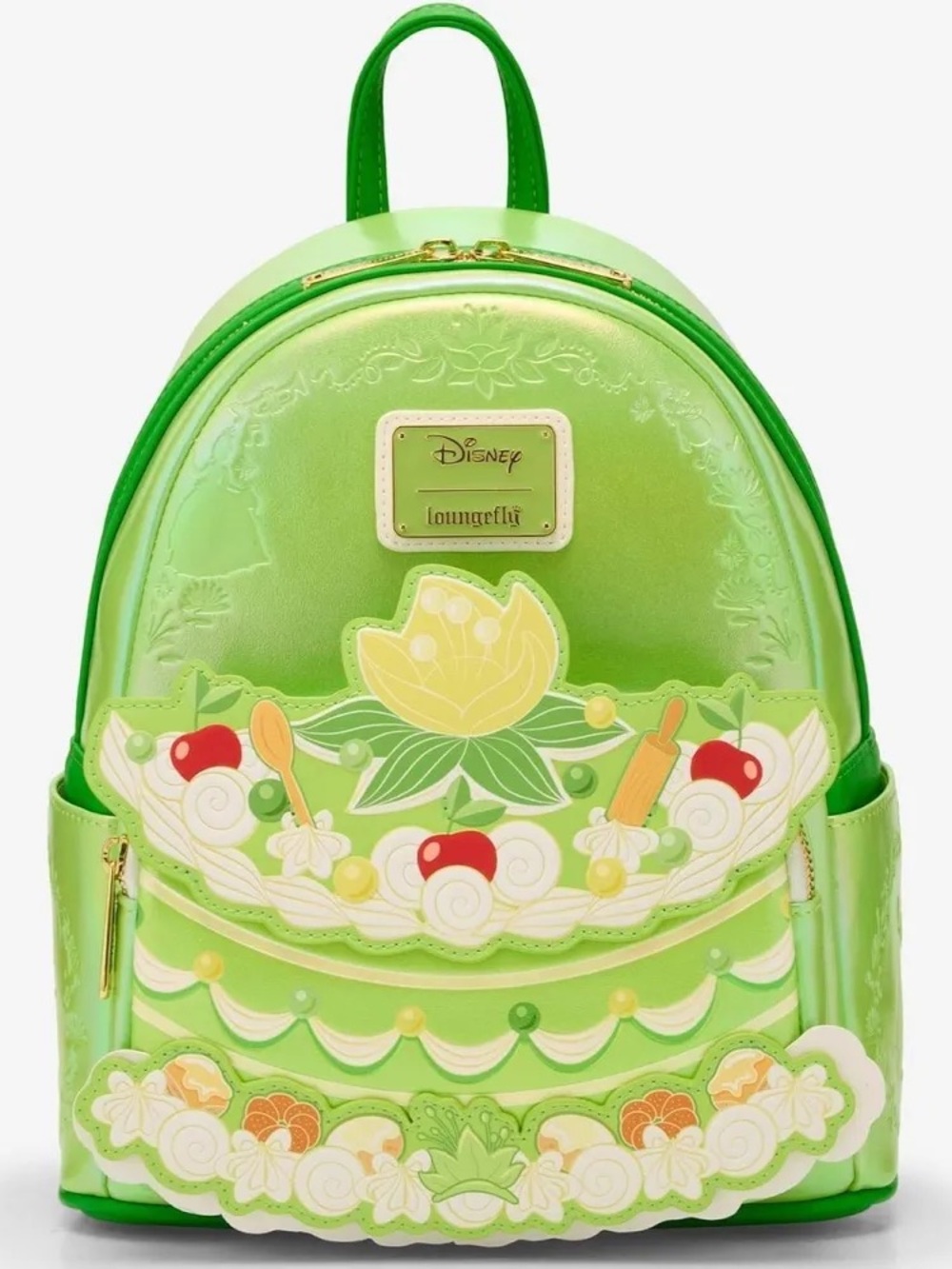 Loungefly Green Princess Apple Floral Mini Backpack